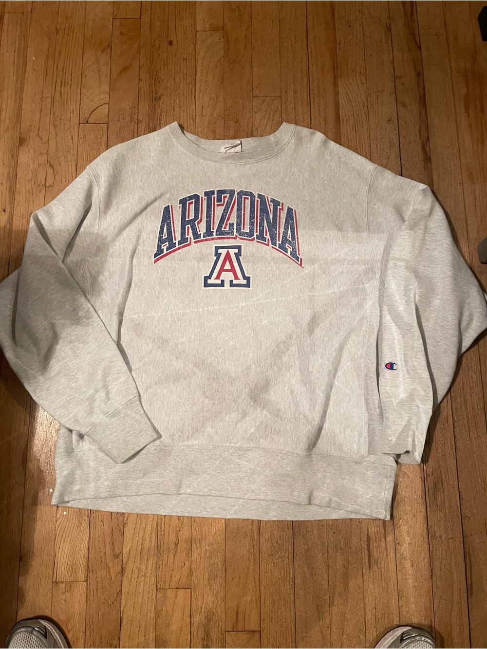 Champion Arizona Arch Logo Crewneck Sweatshirt - Light Gray